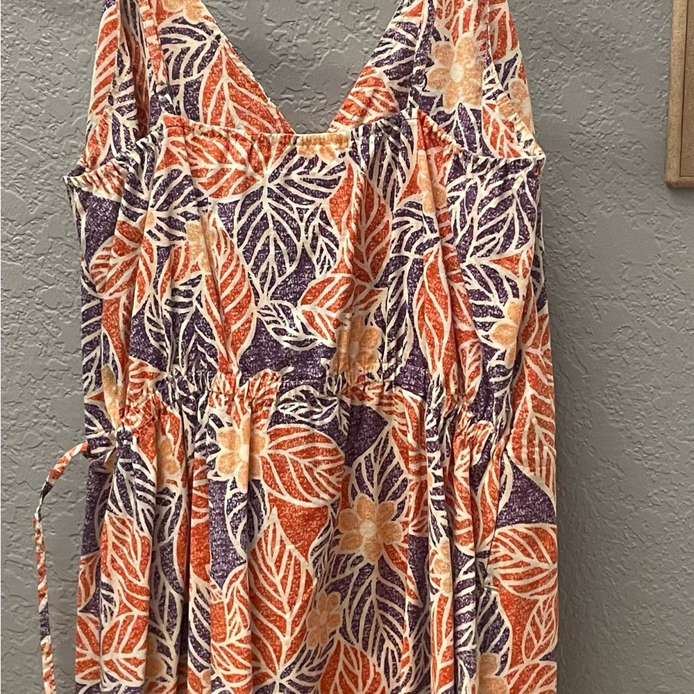 Patagonia Orange and Purple Floral Mini Dress - Picture 3 of 6